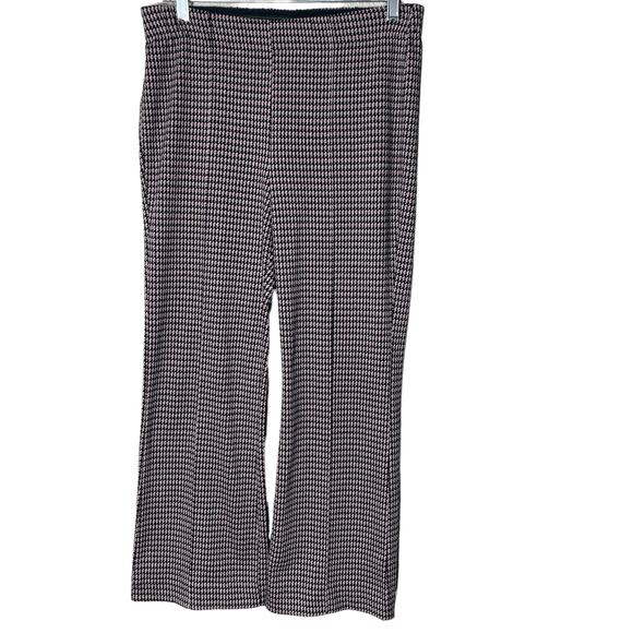 Eva Franco Pants - Eva Franko Pants Womens Size Small Pink Black Houndstooth Stretch
